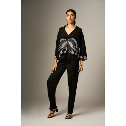 nona Lehr Flared Shirt-Black