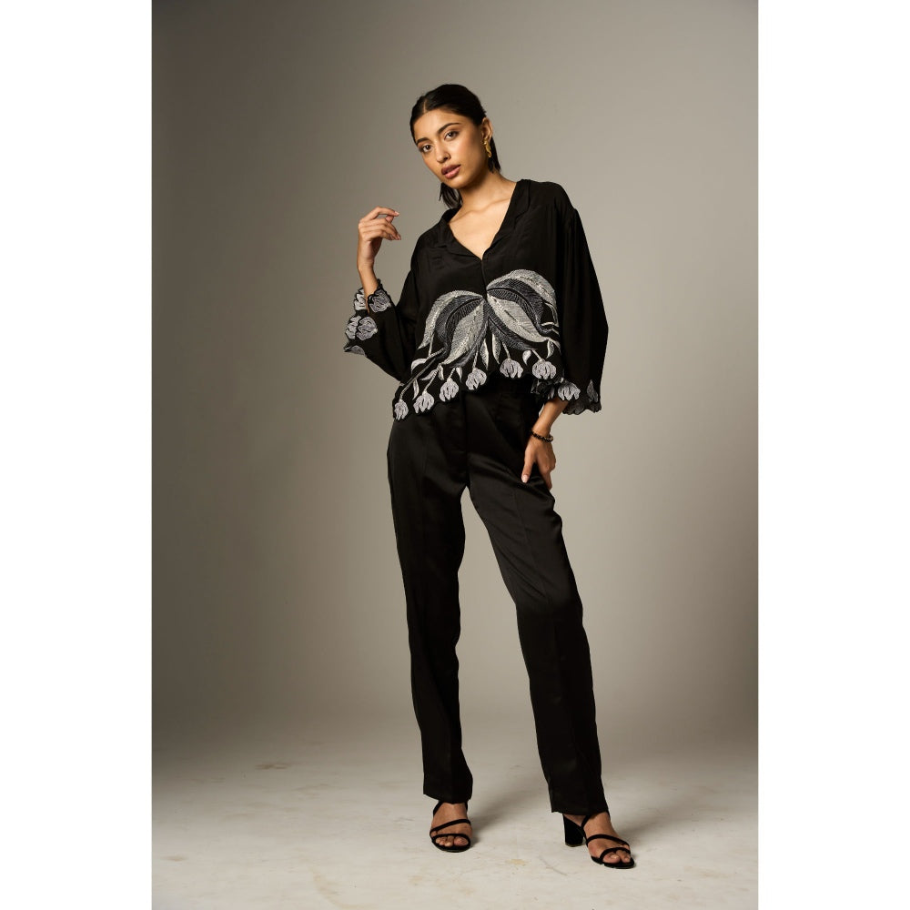 nona Lehr Flared Shirt-Black