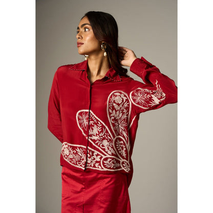 nona Lehr Regular Shirt-Red
