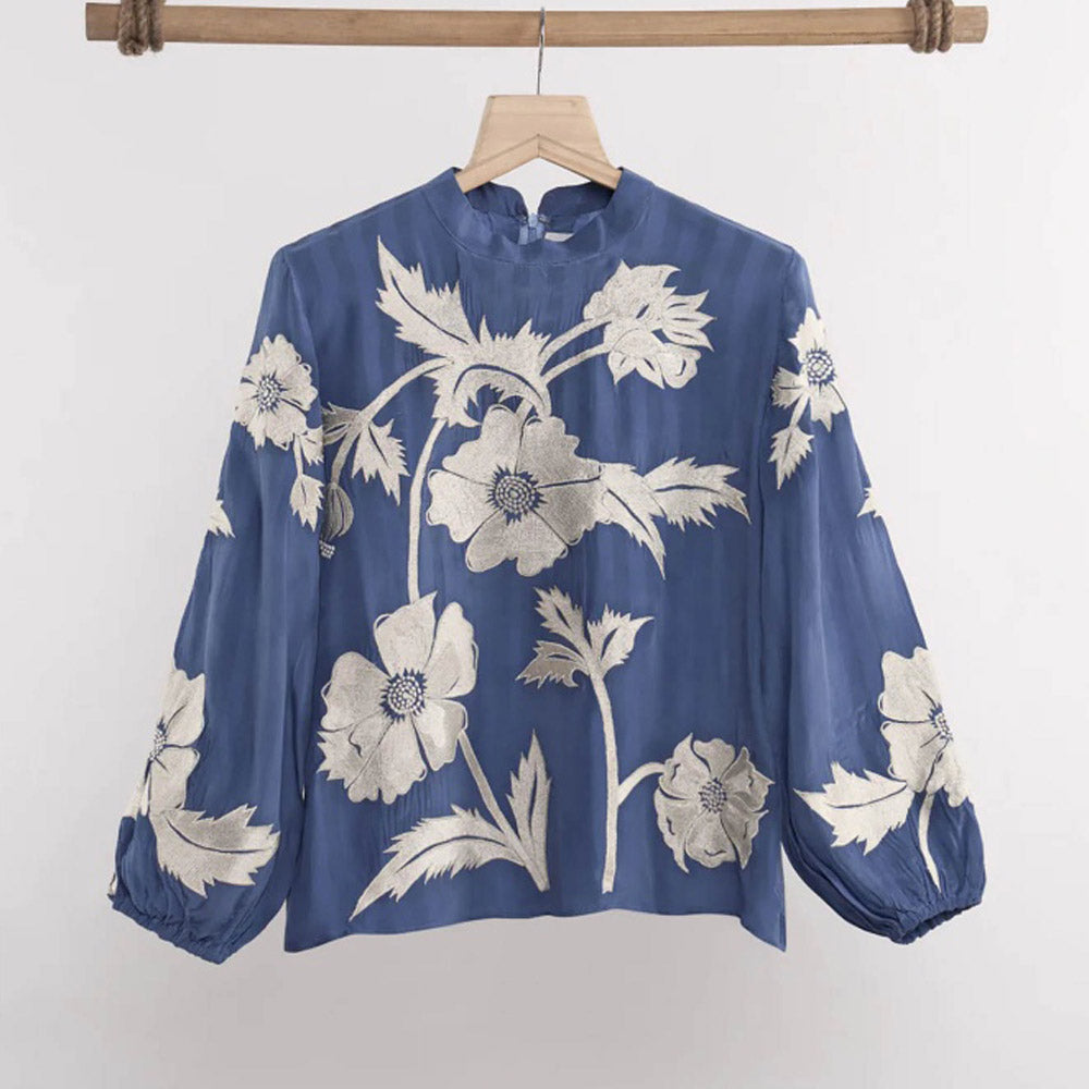 nona Blue Lehr Regular Top