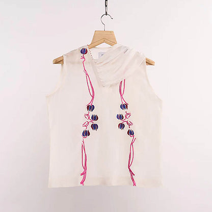 nona White Lehr Scarf Top
