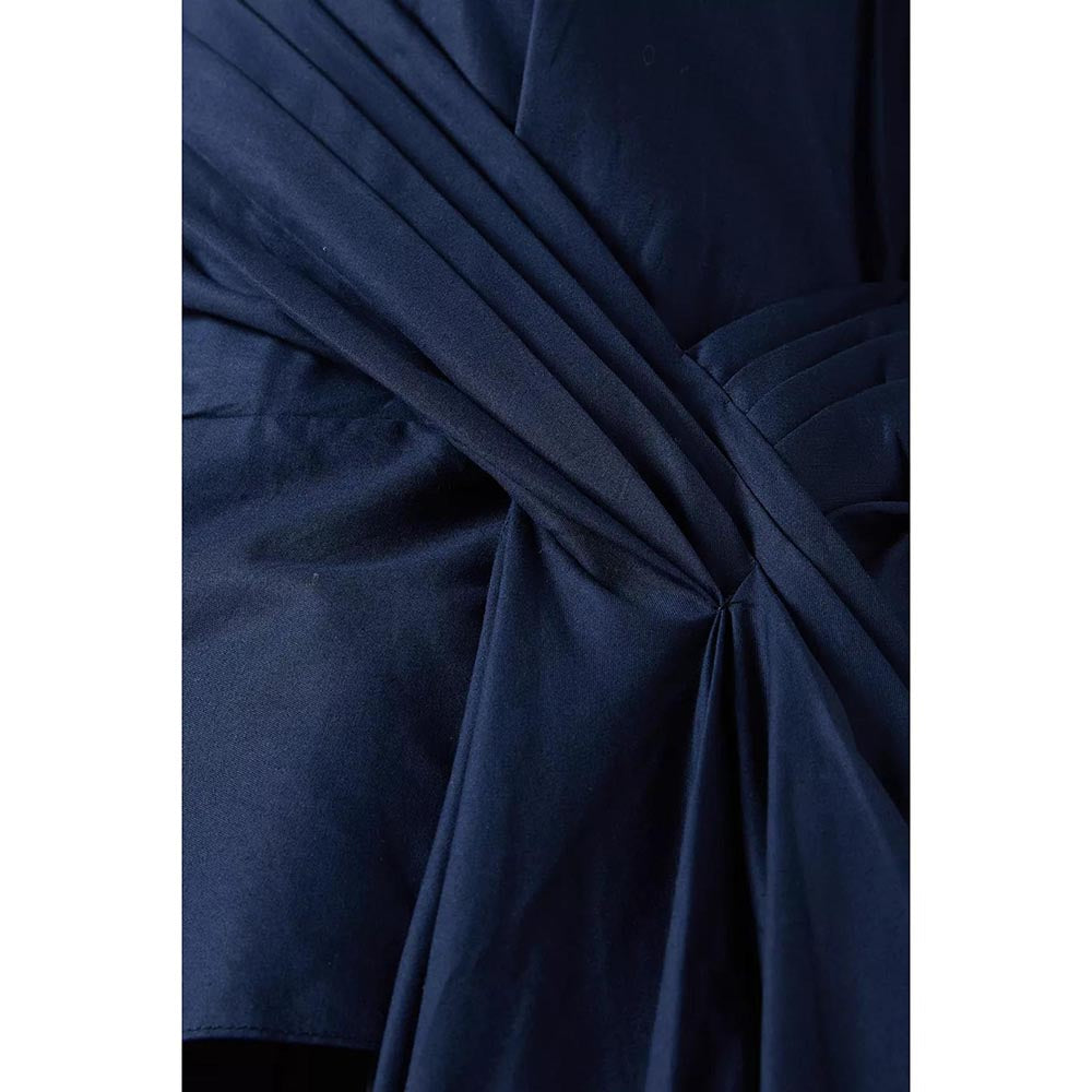Notebook Women Navy Blue Solid Collar Neck Shirt