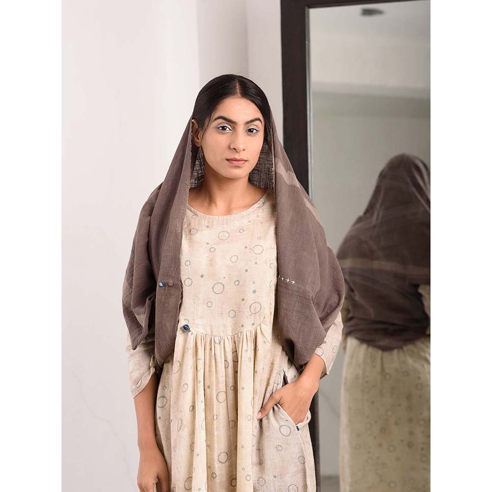 JAYATI GOENKA Taupe Solid Scarf