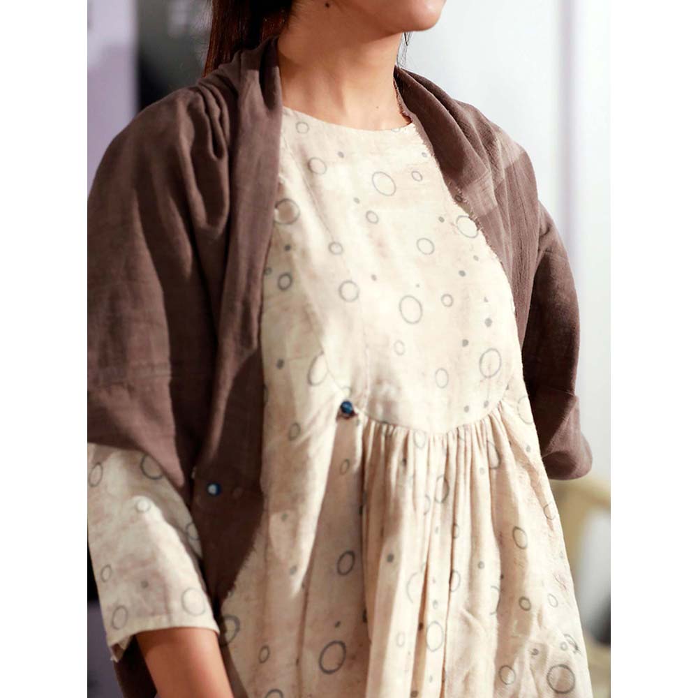 JAYATI GOENKA Taupe Solid Scarf