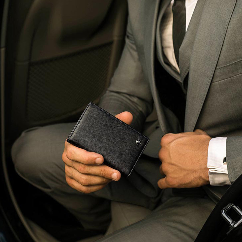 Lapis Bard Black Belgravia L-Fold Wallet
