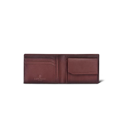 Lapis Bard Red Ducorium Bi-Fold Wallet With Coin Pocket