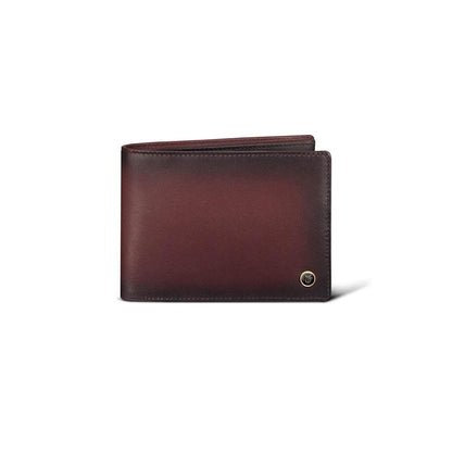 Lapis Bard Red Ducorium Bi-Fold Wallet With Coin Pocket