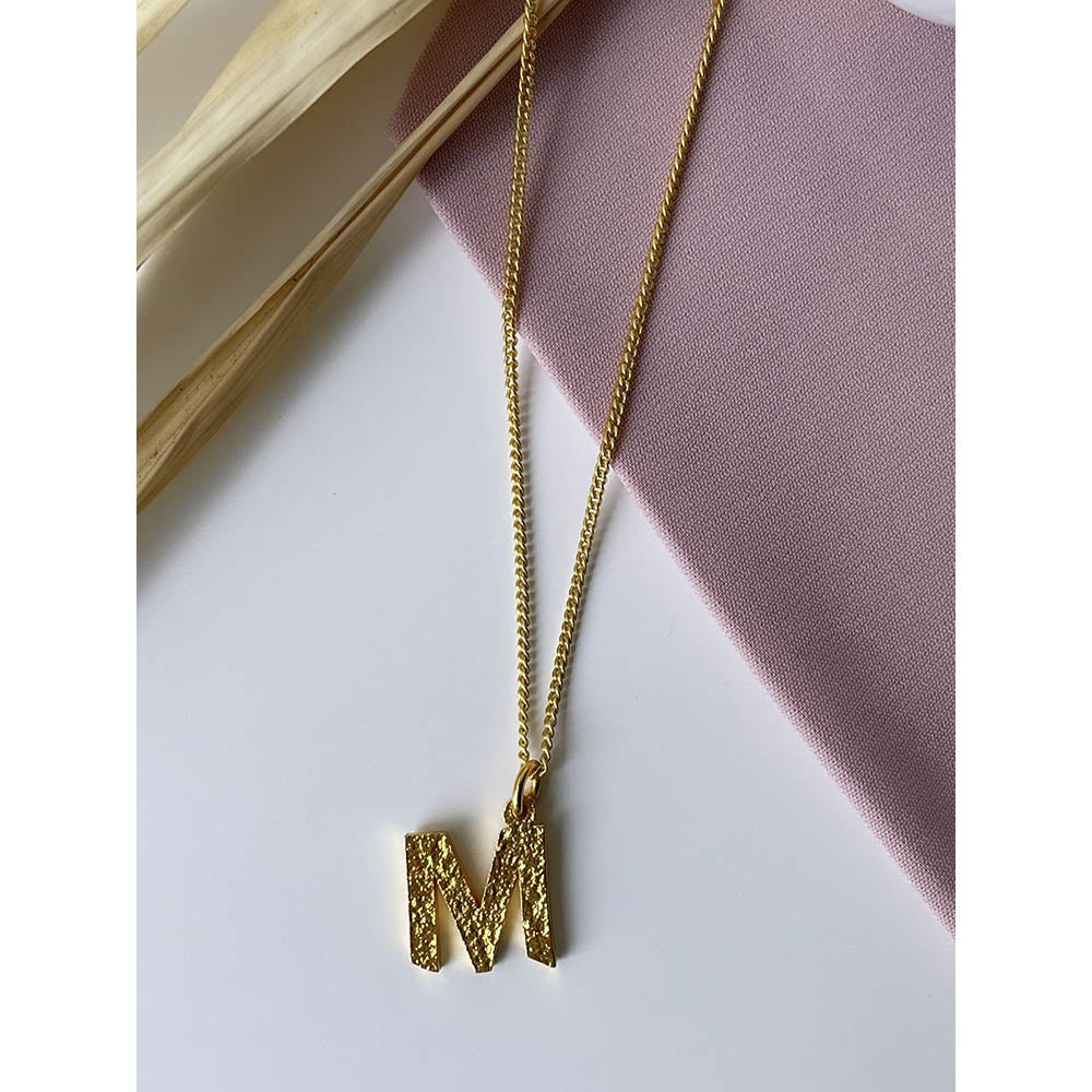 MNSH Minimalistic Initial M Necklace