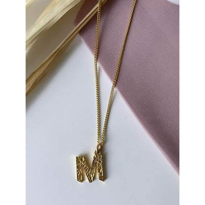 MNSH Minimalistic Initial M Necklace
