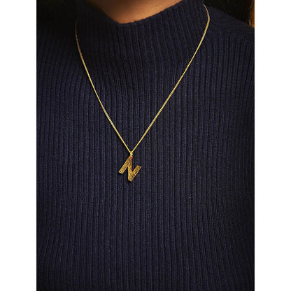 MNSH Minimalistic Initial N Necklace