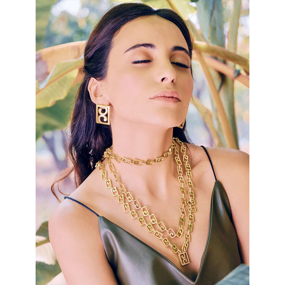 Prerto Gold Plated Chance Necklace