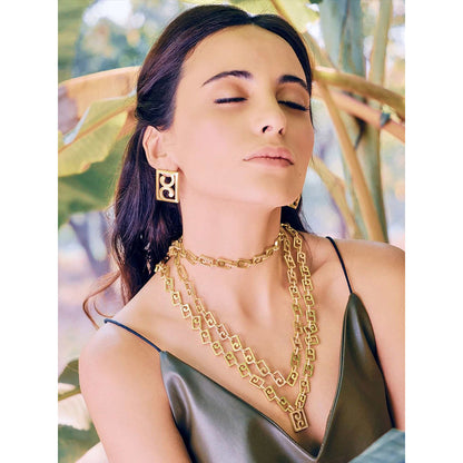 Prerto Gold Plated Chance Necklace