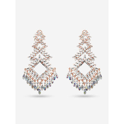 Prerto Rose Gold Icy Glass Earrings