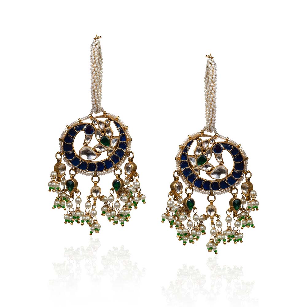 RIANA JEWELLERY Peacock Blue and Green 2 Piece