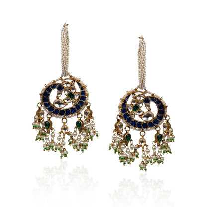 RIANA JEWELLERY Peacock Blue and Green 2 Piece