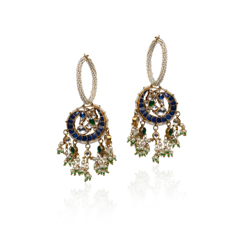 RIANA JEWELLERY Peacock Blue and Green 2 Piece