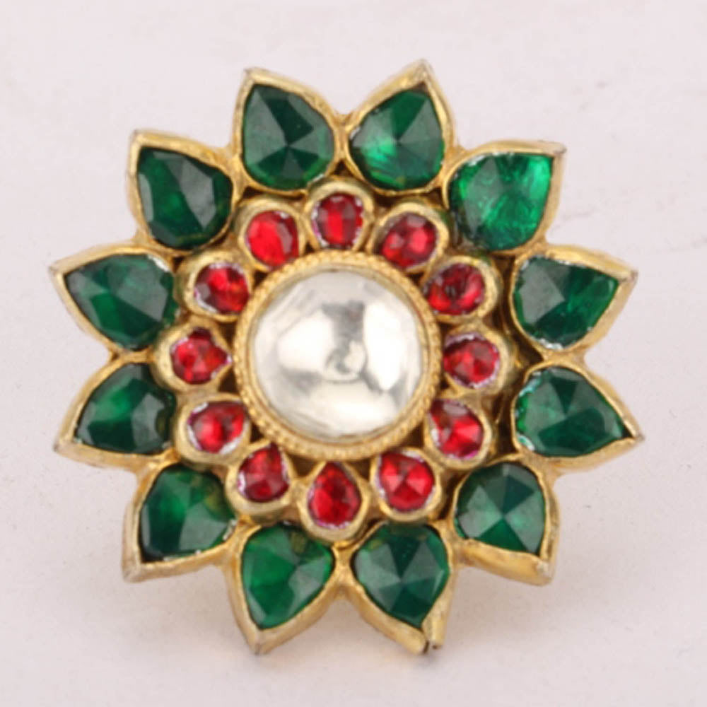 RIANA JEWELLERY Red and Green Flower