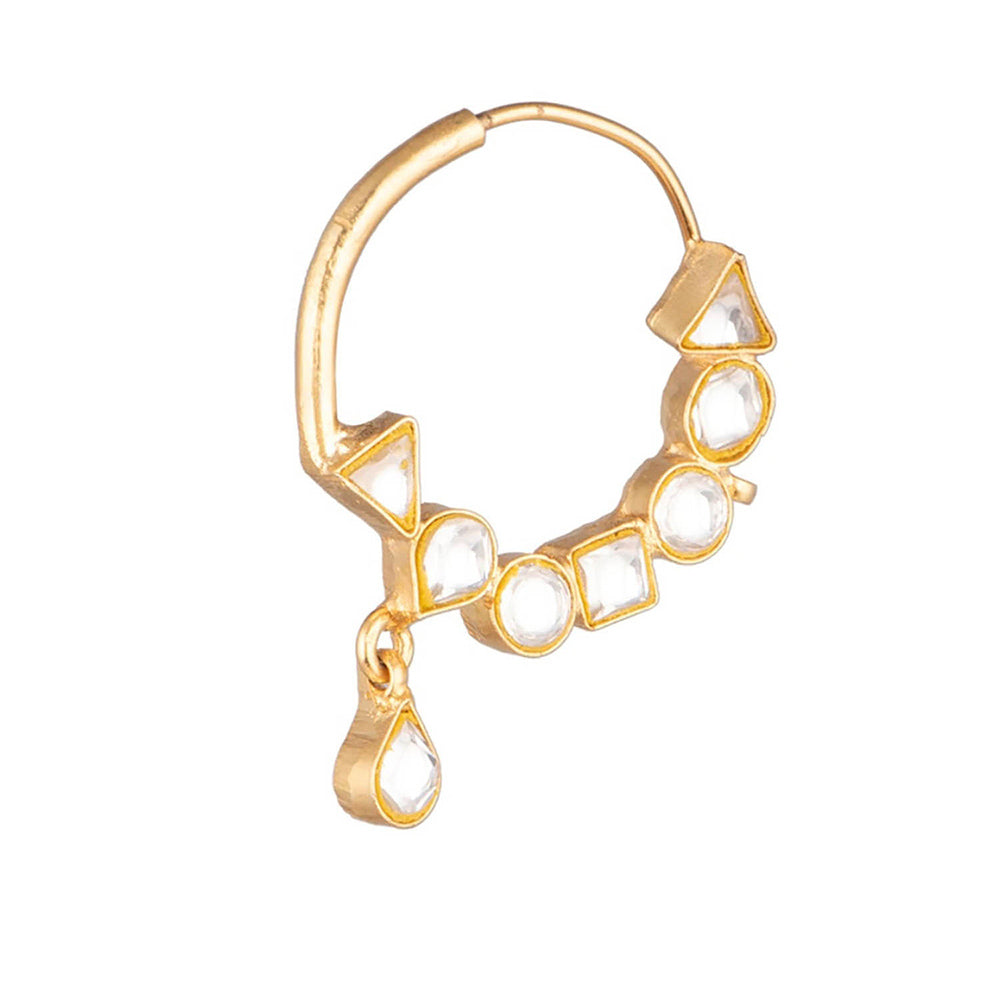 RIANA JEWELLERY White Stone Small Nath