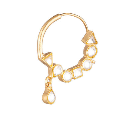 RIANA JEWELLERY White Stone Small Nath