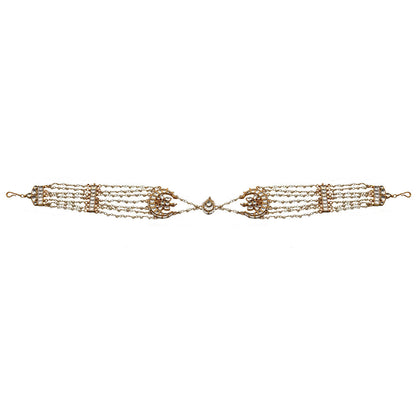 RIANA JEWELLERY White Chand Shaped Mathapatti