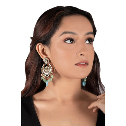 RIANA JEWELLERY Sea Green and Pestle Blue Necklace Set (Set of 2)