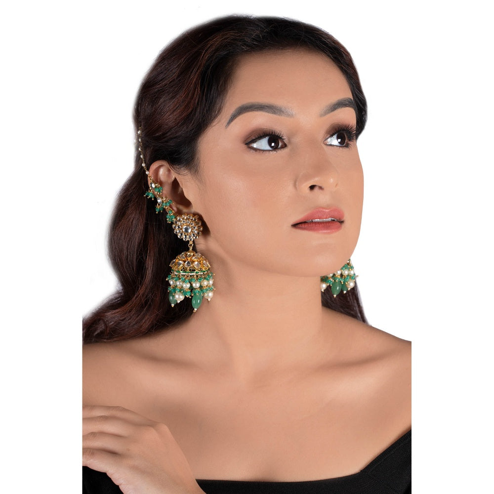 RIANA JEWELLERY Light Green Necklace Set (Set of 2)