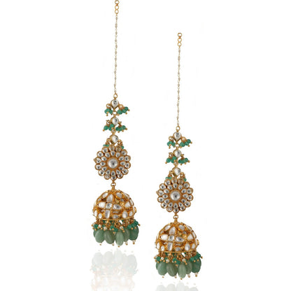 RIANA JEWELLERY Light Green Necklace Set (Set of 2)