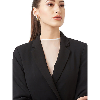 Shaze Gold Curly Bracket Earrings