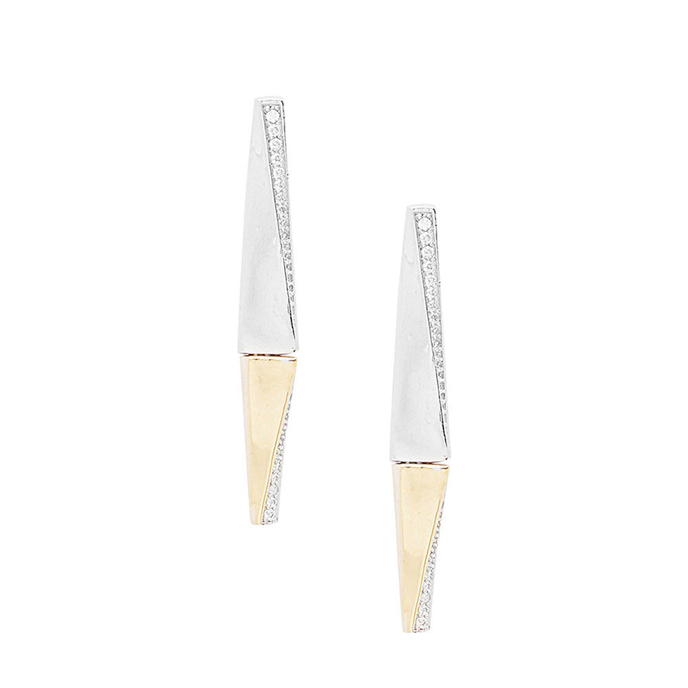 Shaze Multi-Color Twisted Rhombus Earrings