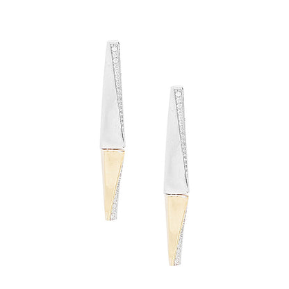 Shaze Multi-Color Twisted Rhombus Earrings