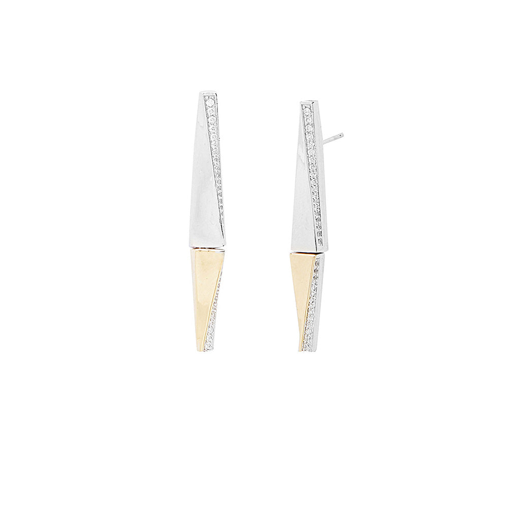 Shaze Multi-Color Twisted Rhombus Earrings