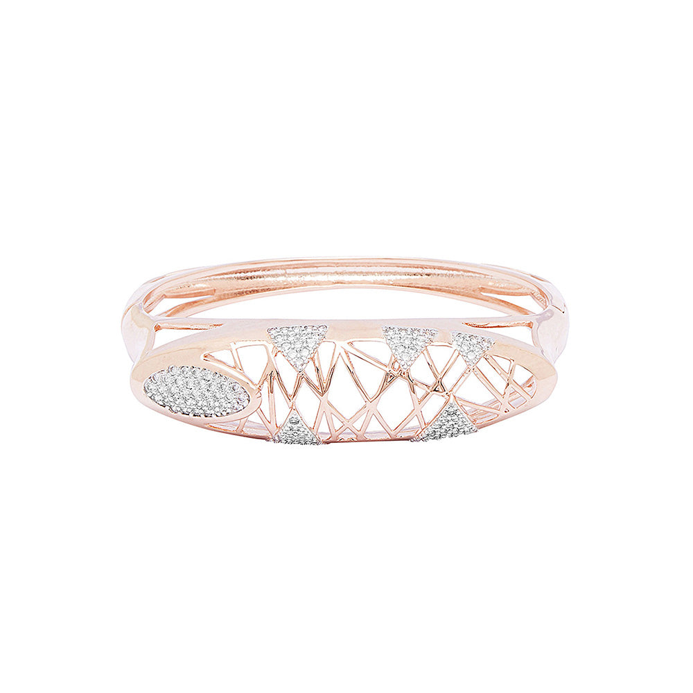 Shaze Rose Gold Oval Bracelet