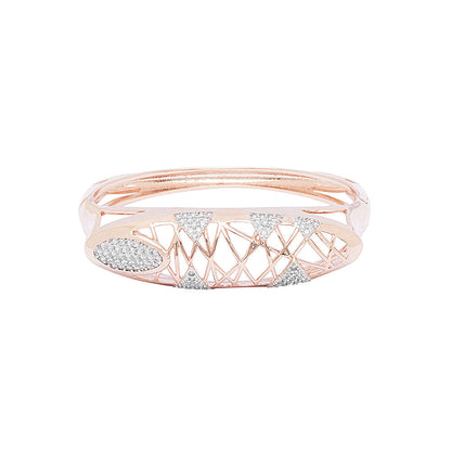 Shaze Rose Gold Oval Bracelet