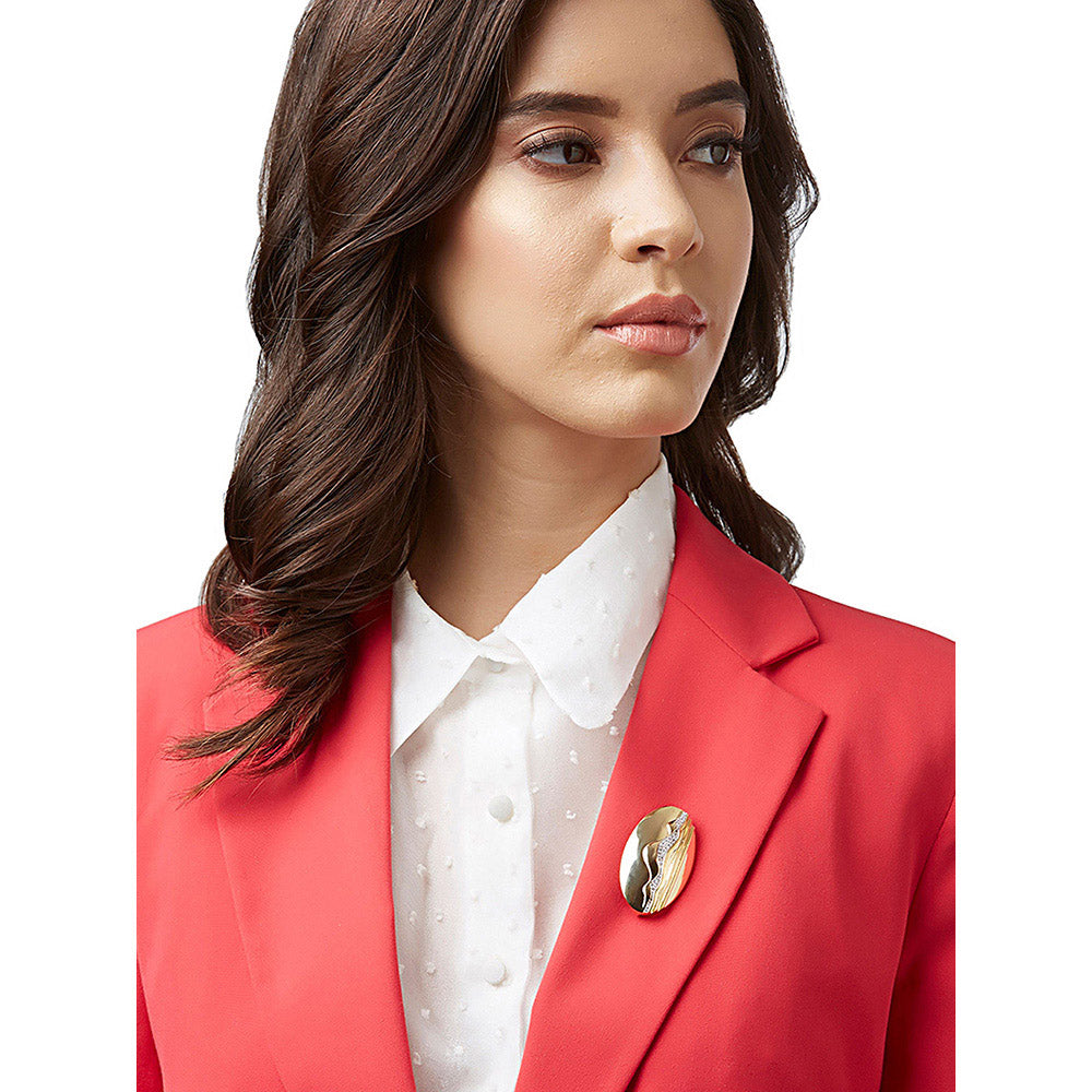 Shaze Gold O Brooch