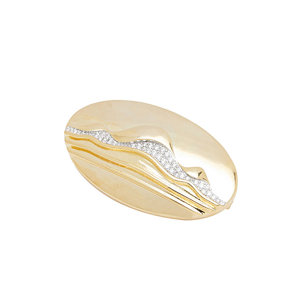 Shaze Gold O Brooch