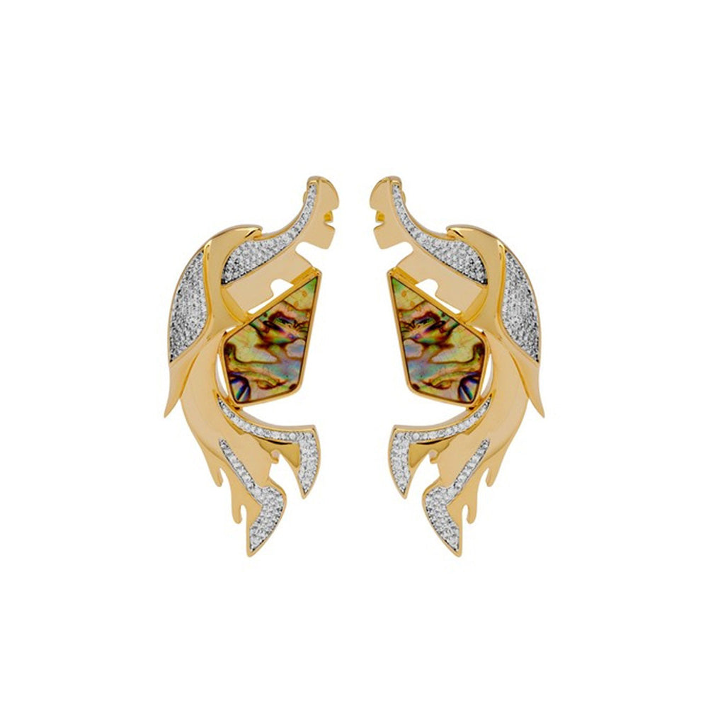 Shaze Angular Curve Earrings For Women