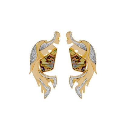 Shaze Angular Curve Earrings For Women