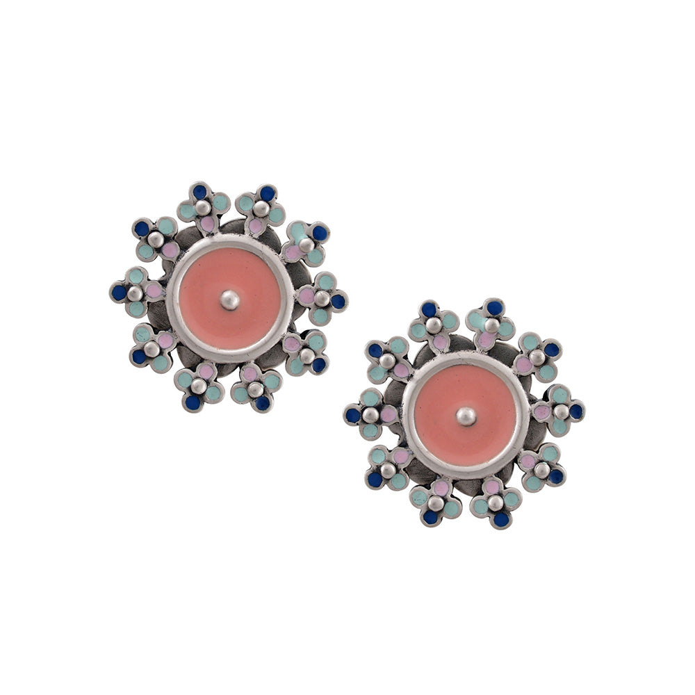 Tribe Amrapali Multi Enamel Chandrika Ear Studs