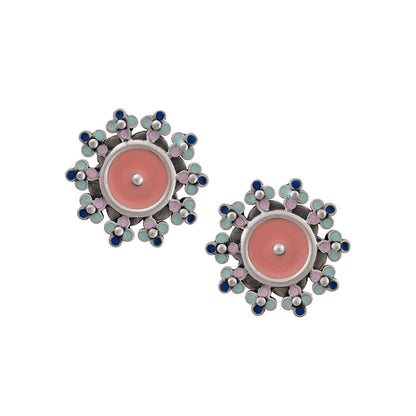 Tribe Amrapali Multi Enamel Chandrika Ear Studs