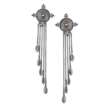 Tribe Amrapali Multi Enamel Chandrika Coin Earrings