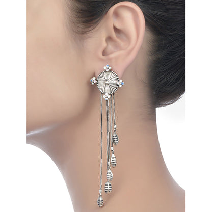 Tribe Amrapali Multi Enamel Chandrika Coin Earrings