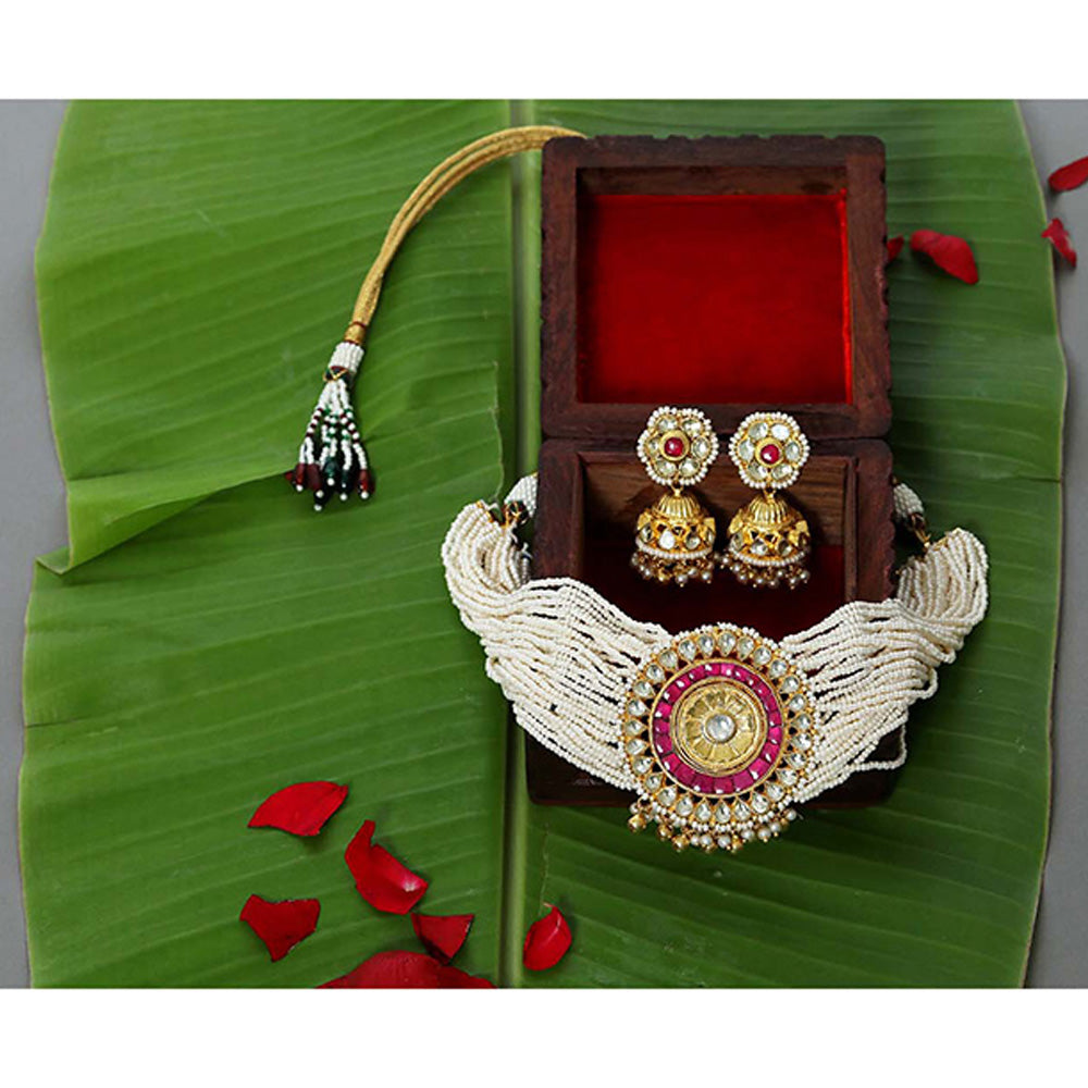 TIZORA Pachi Kundan Choker Set