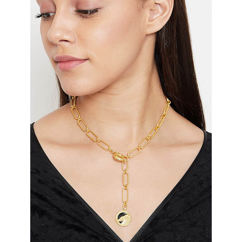 Zariin Gold Soul of the Ram Aries Zodiac Necklace