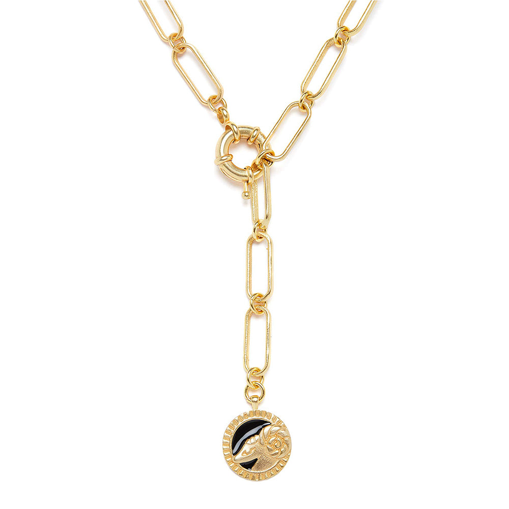 Zariin Gold Soul of the Ram Aries Zodiac Necklace