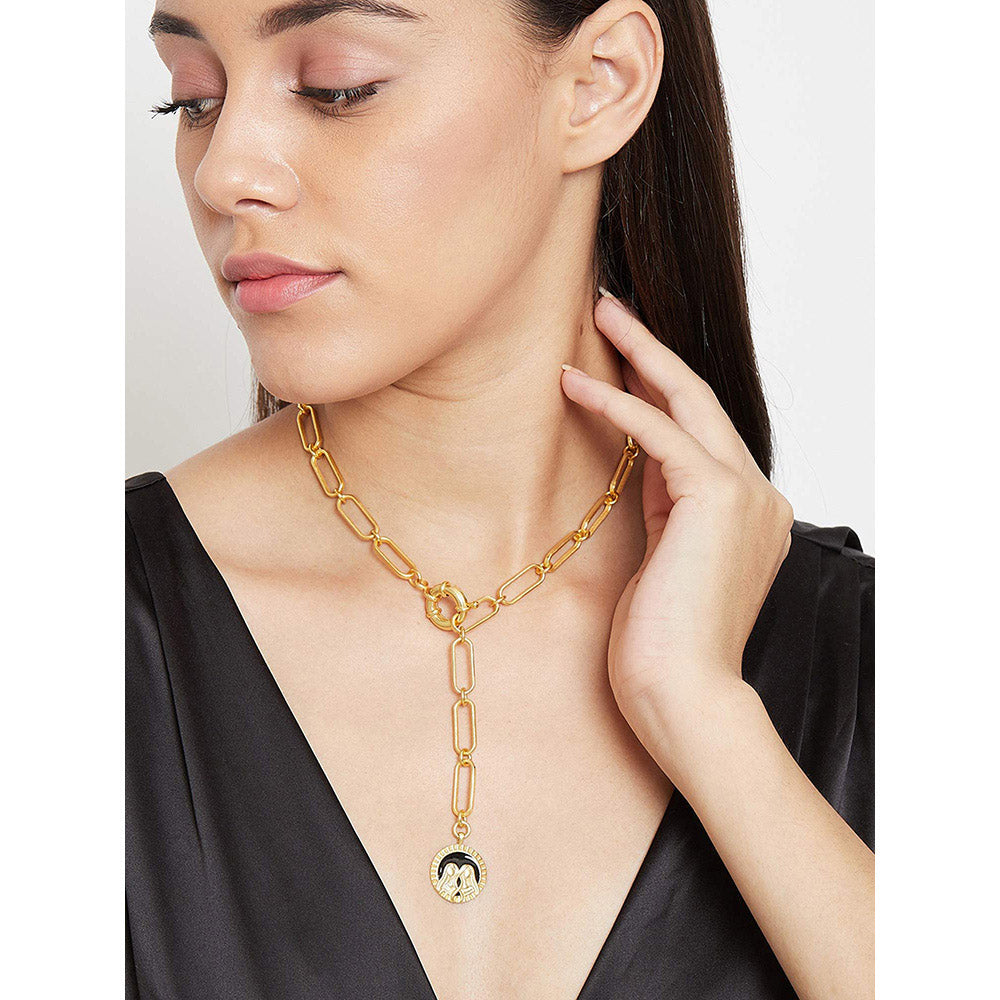 Zariin Gold Soul of the Twins Gemini Zodiac Necklace