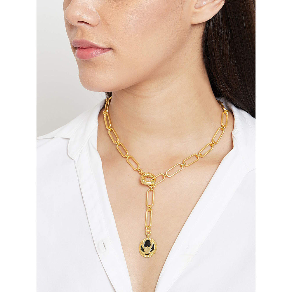 Zariin Gold Soul of the Crab Cancer Zodiac Necklace