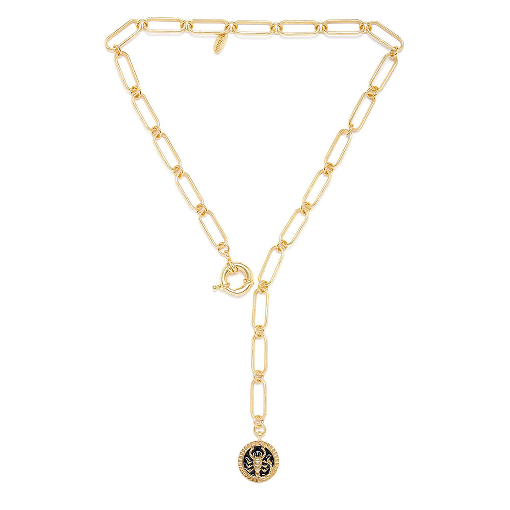 Zariin Gold Soul of the Scorpion Scorpio Zodiac Necklace
