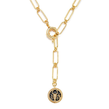 Zariin Gold Soul of the Scorpion Scorpio Zodiac Necklace