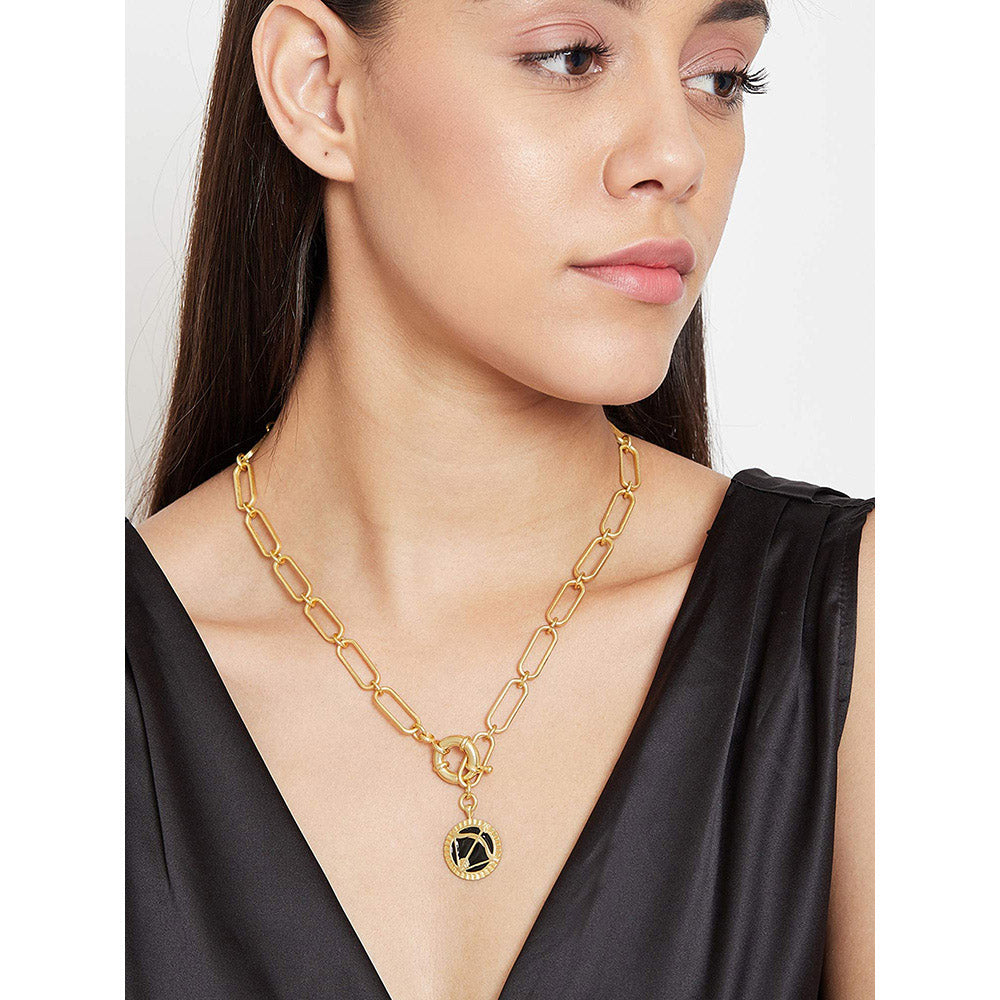 Zariin Gold Soul of the Archer Sagittarius Zodiac Necklace