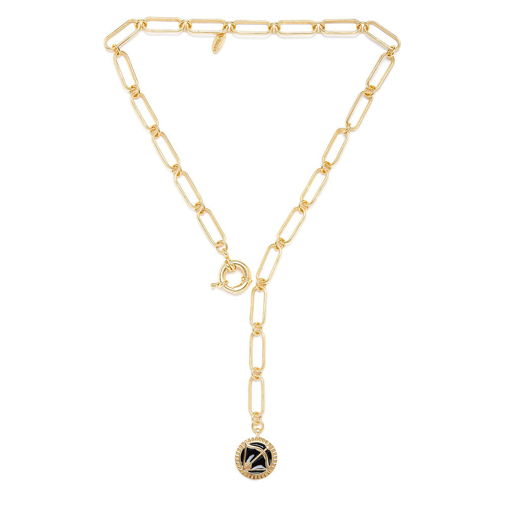 Zariin Gold Soul of the Archer Sagittarius Zodiac Necklace